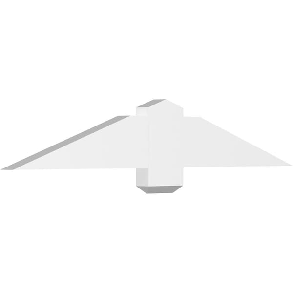 Ekena Millwork Eugene Architectural Grade PVC Gable Bracket, 48"W x 8"H x 2"D x 6"F, 4/12 Pitch GBP048X08X0206EUG00 - main